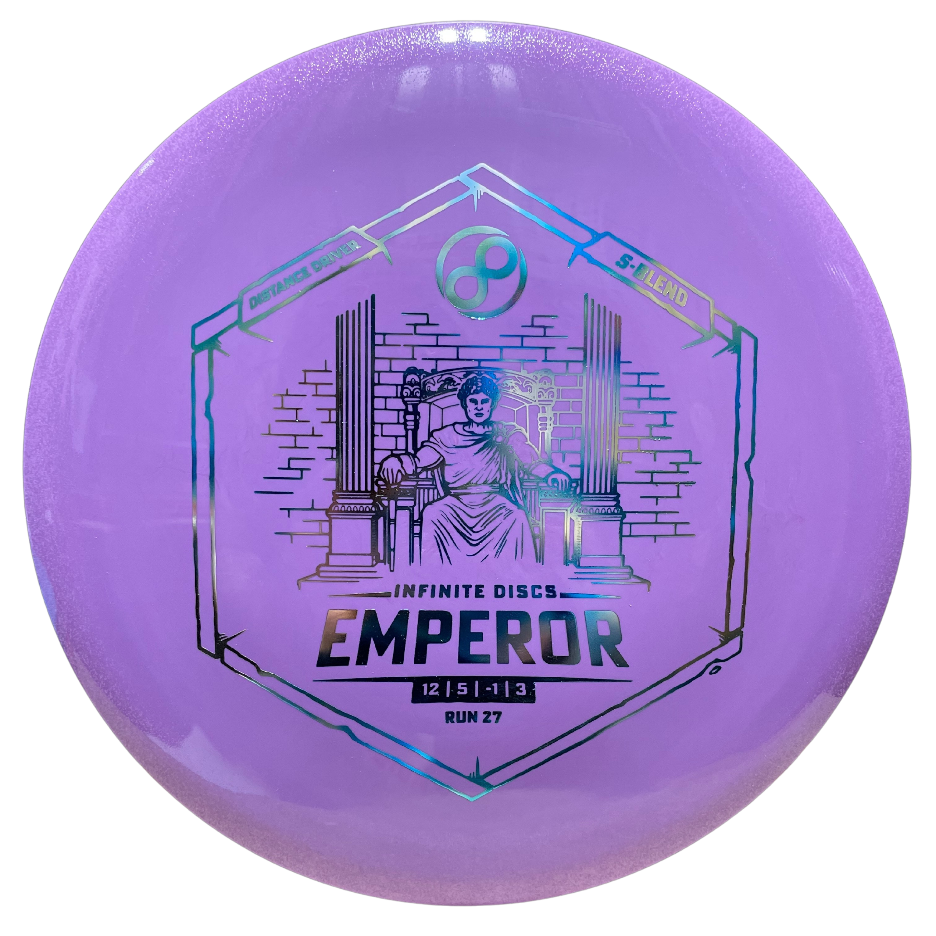 Purple Infinite Discs Emperor S-Blend disc golf disc